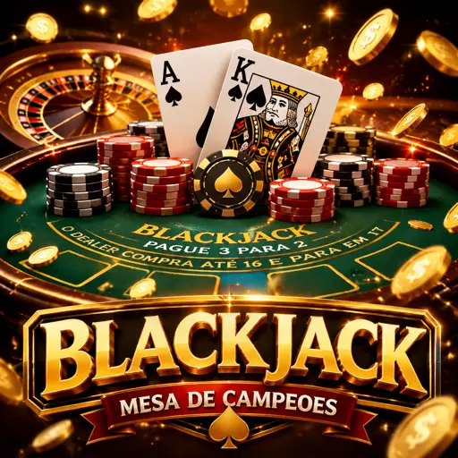 Mesa de blackjack clássico com cartas distribuídas