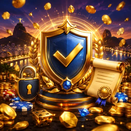 Cadeado e escudo representando segurança SSL e jogo responsável